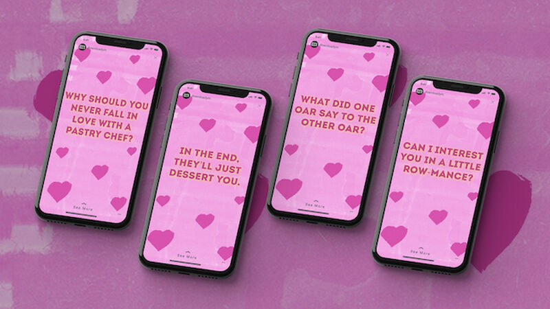 Valentine's Day Dad Joke Instagram Stories